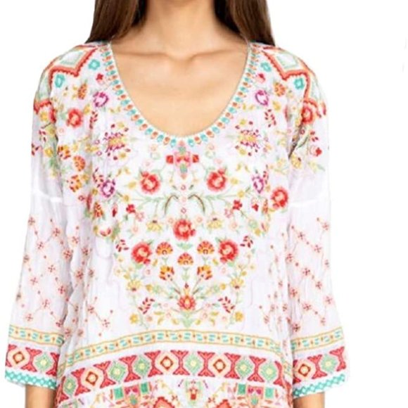 Johnny Was Tops - Johnny Was Heavily Embroidered Sandra Blouse
